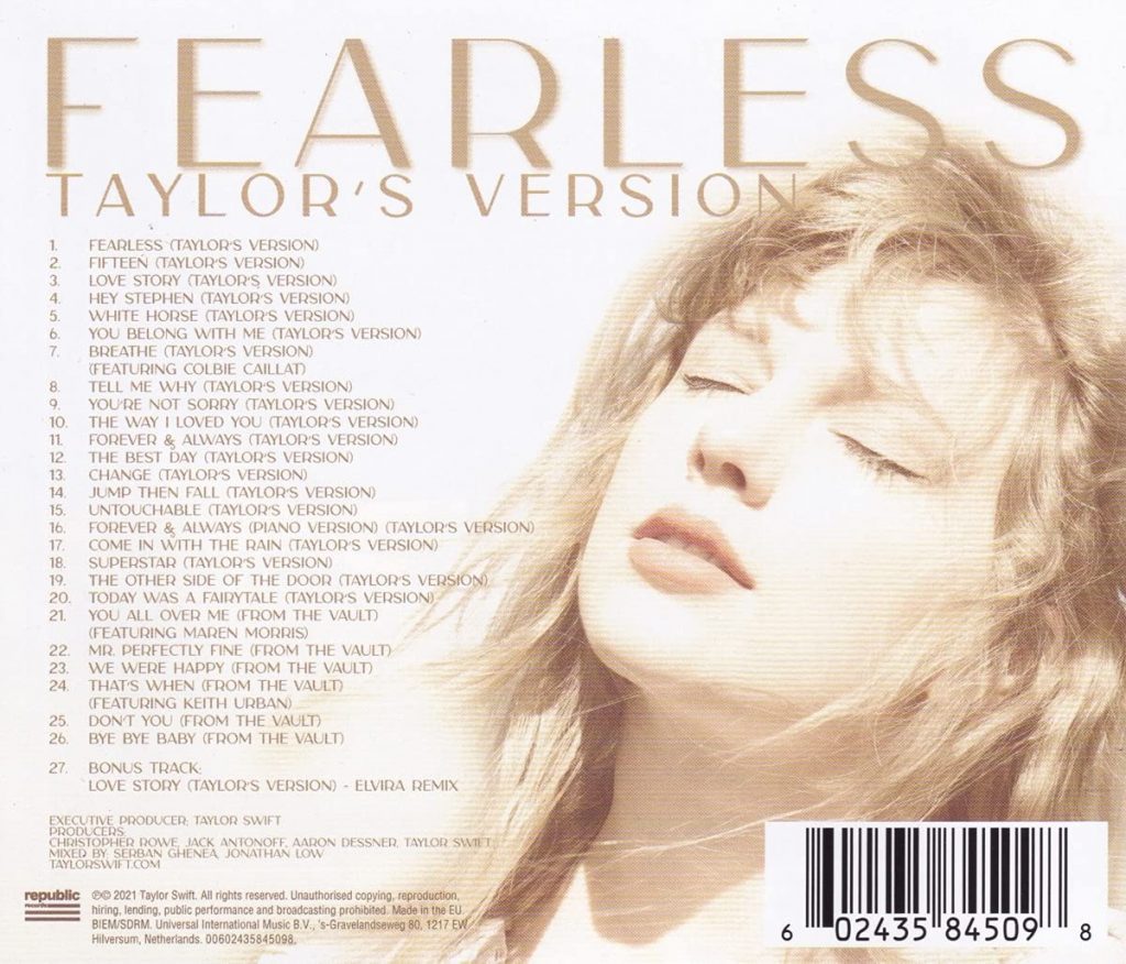 TAYLOR SWIFT : FEARLESS TAYLOR´S VERSION (2 CD) - Harrisons Records