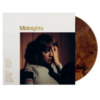VINILO TAYLOR SWIFT : MIDNIGHTS (MAHOGANY MARBLED)